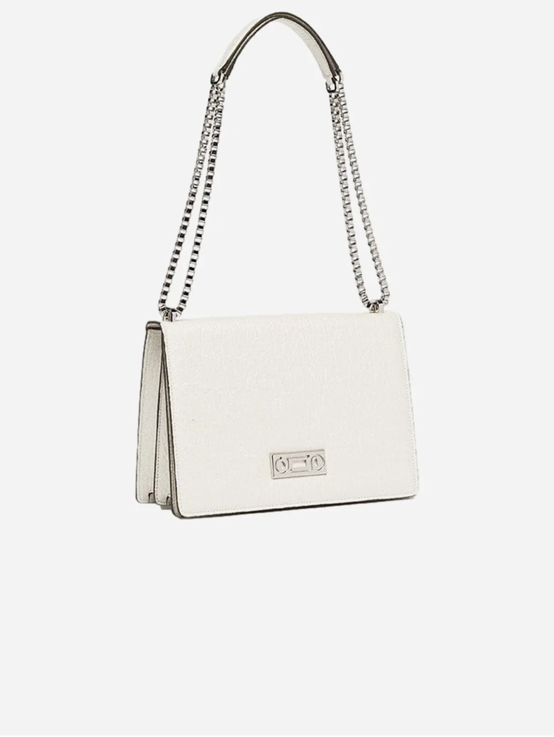 The Cristiana Pinatex® Vegan Shoulder Bag | Pearled White