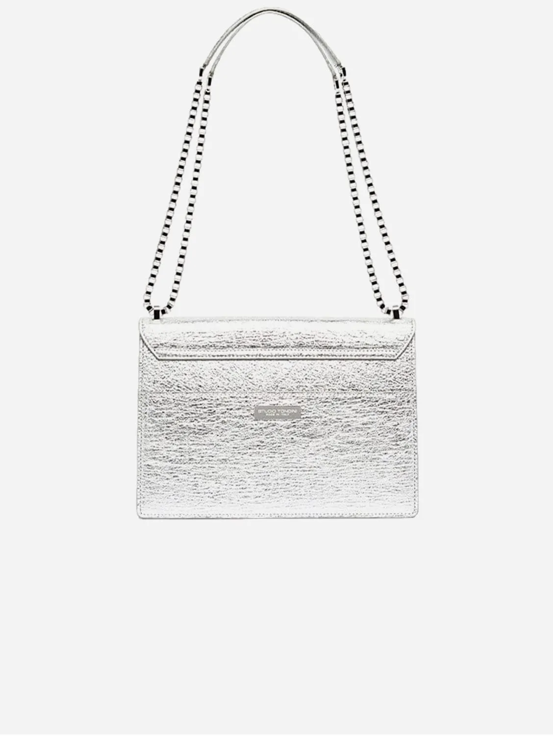 The Cristiana Pinatex® Vegan Shoulder Bag | Silver Metallic