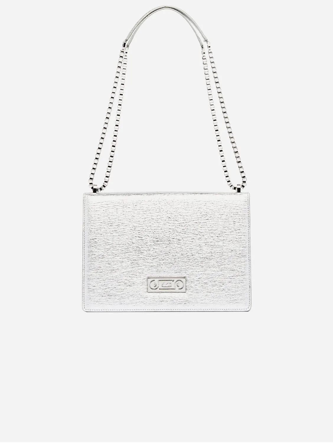 The Cristiana Pinatex® Vegan Shoulder Bag | Silver Metallic
