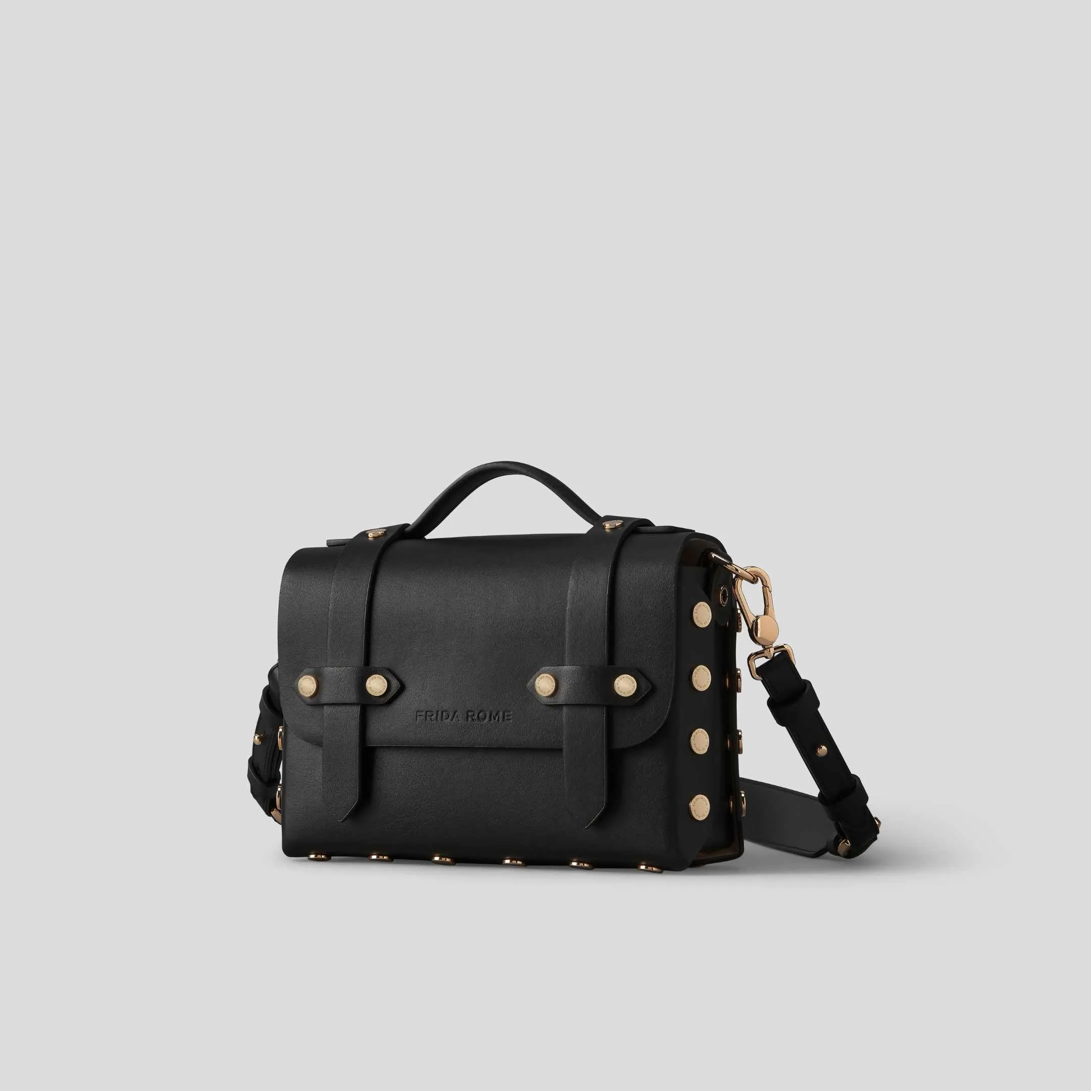 The WEEK/END Cactus Leather Vegan Studded Crossbody Bag | Black