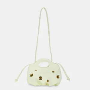 TÚI XÁCH Flower Mini Eyelet & Bow màu trắng