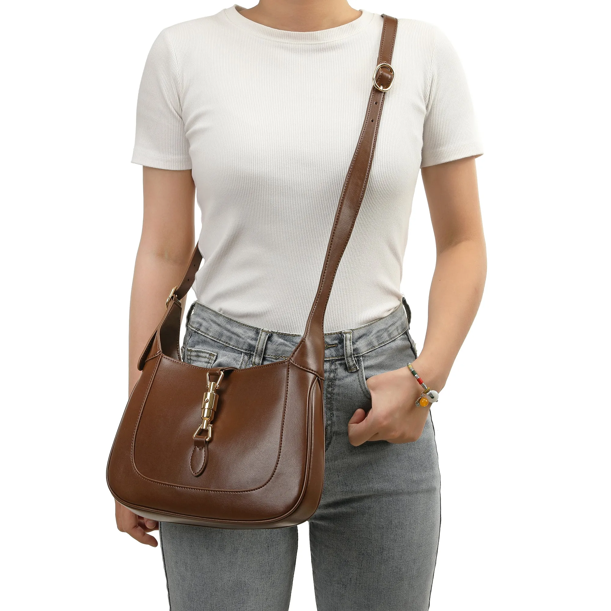 Tiffany & Fred Smooth Leather Hobo/Shoulder Bag