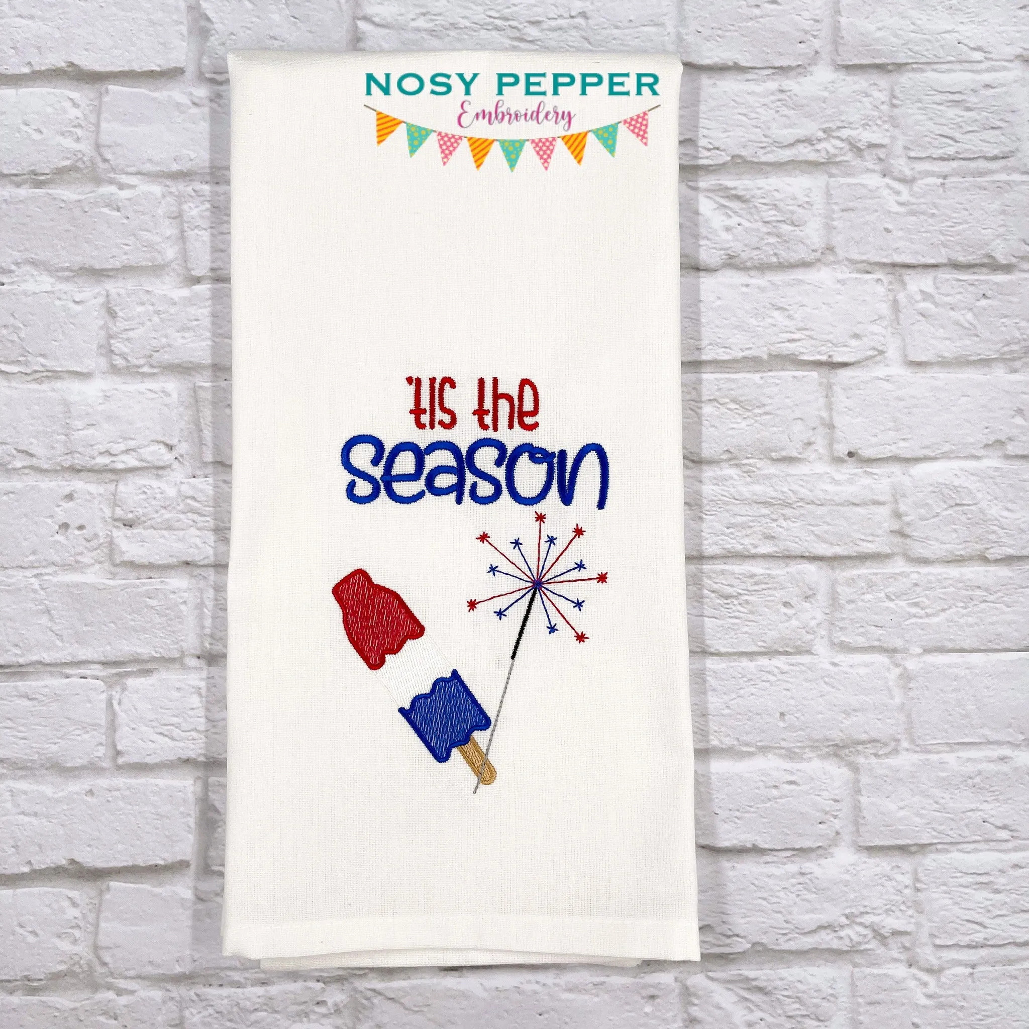 Tis The Season machine embroidery design (5 sizes included) DIGITAL DOWNLOAD