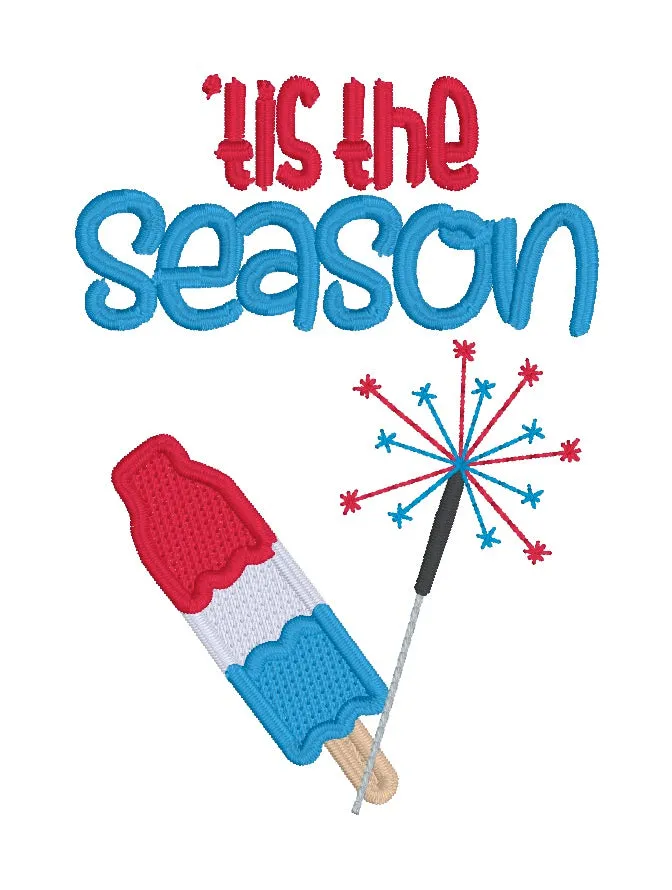 Tis The Season machine embroidery design (5 sizes included) DIGITAL DOWNLOAD