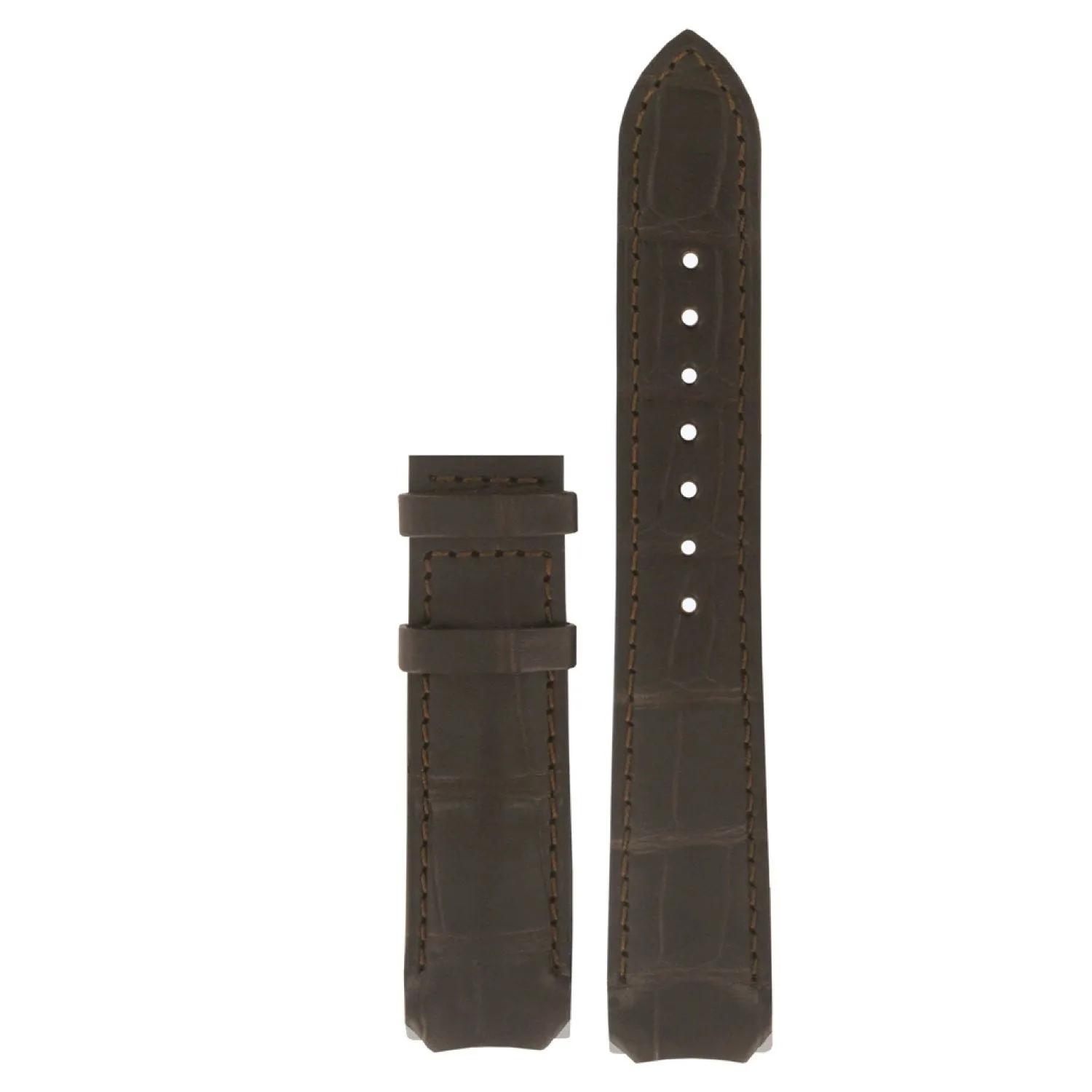Tissot 20mm T-Touch Brown Genuine Alligator Leather Strap without Buckle