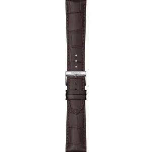 Tissot brown leather strap printing coccodrillo 22/19 with steel buckle T600045522