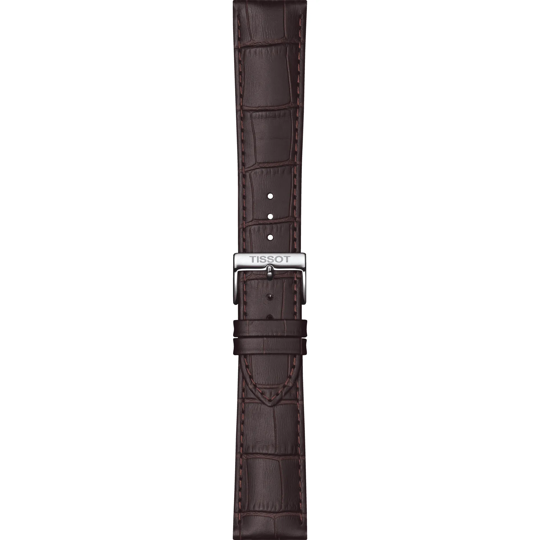 Tissot brown leather strap printing coccodrillo 22/19 with steel buckle T600045522