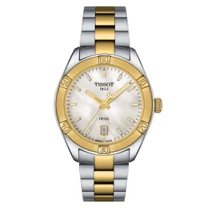 Tissot Women's Clock Pr 100 Sport Chic 36mm Madreperperh Quartz Steel T101.910.22.111.00
