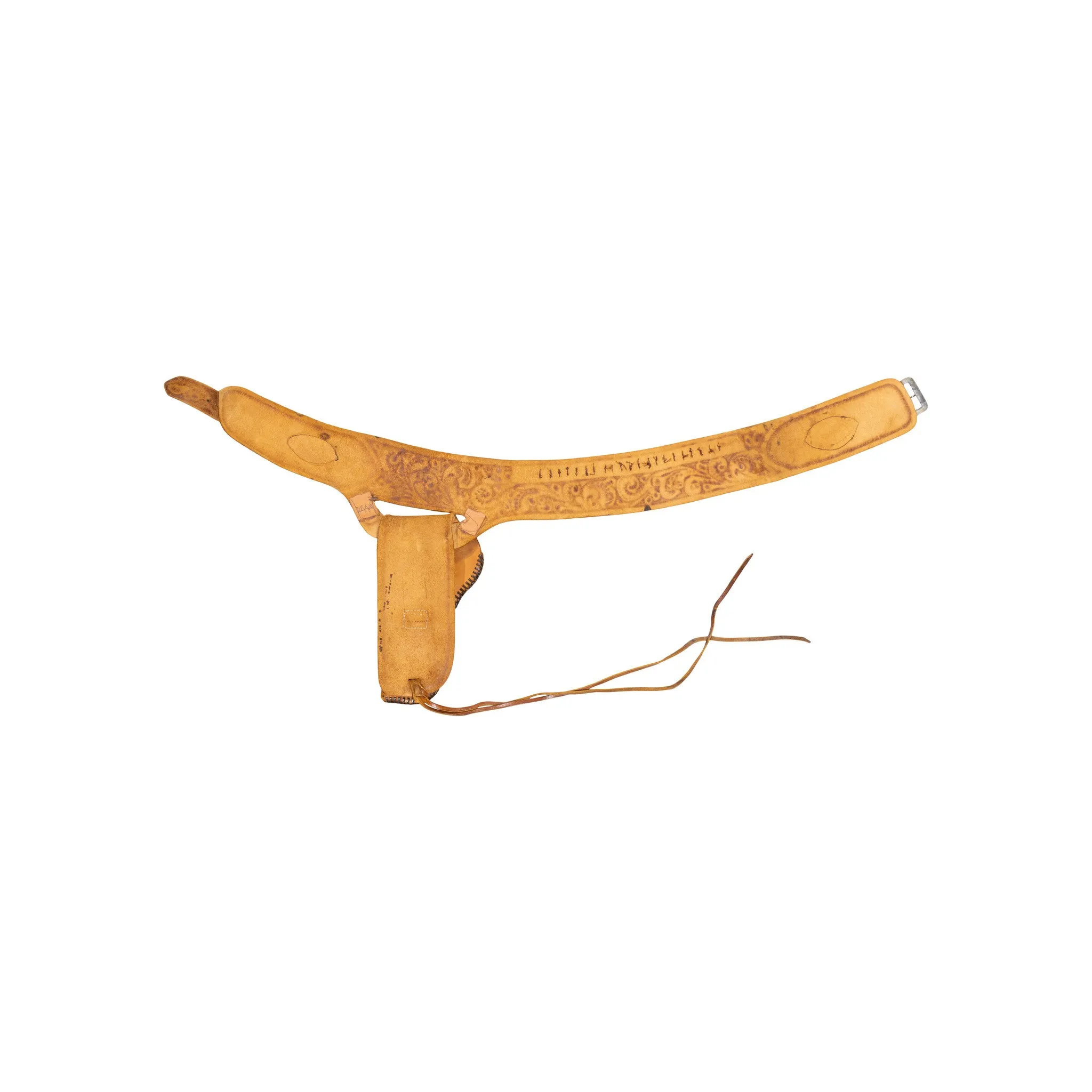 Tooled Leather Holster and Belt