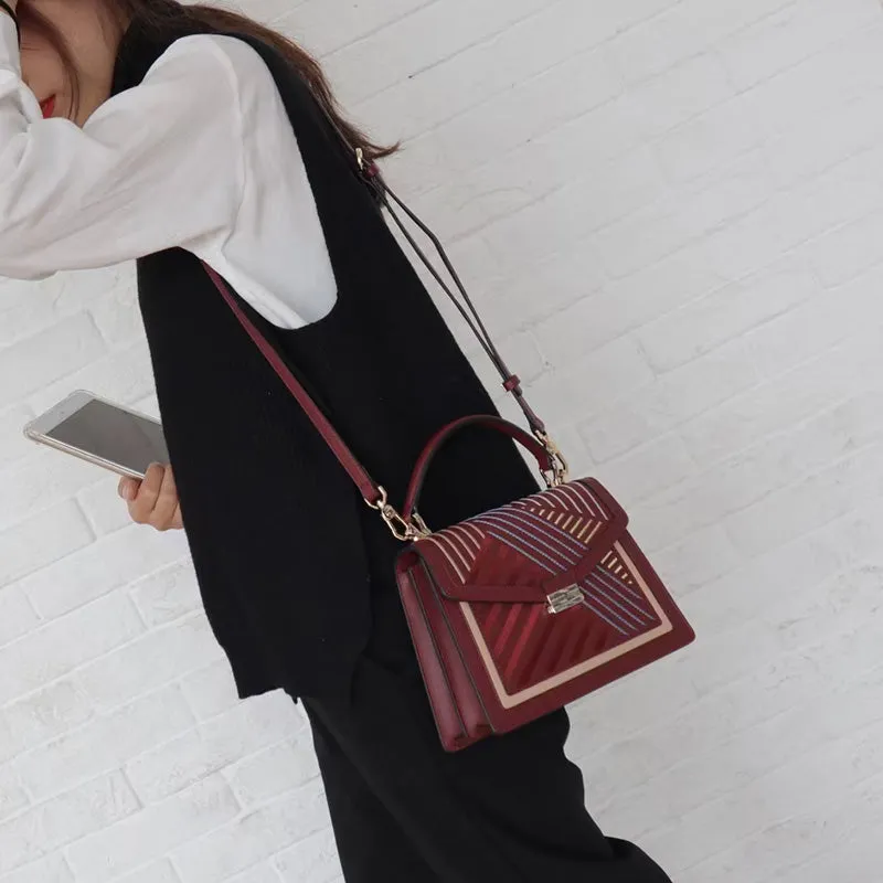 Trish Multicolor Pattern Satchel