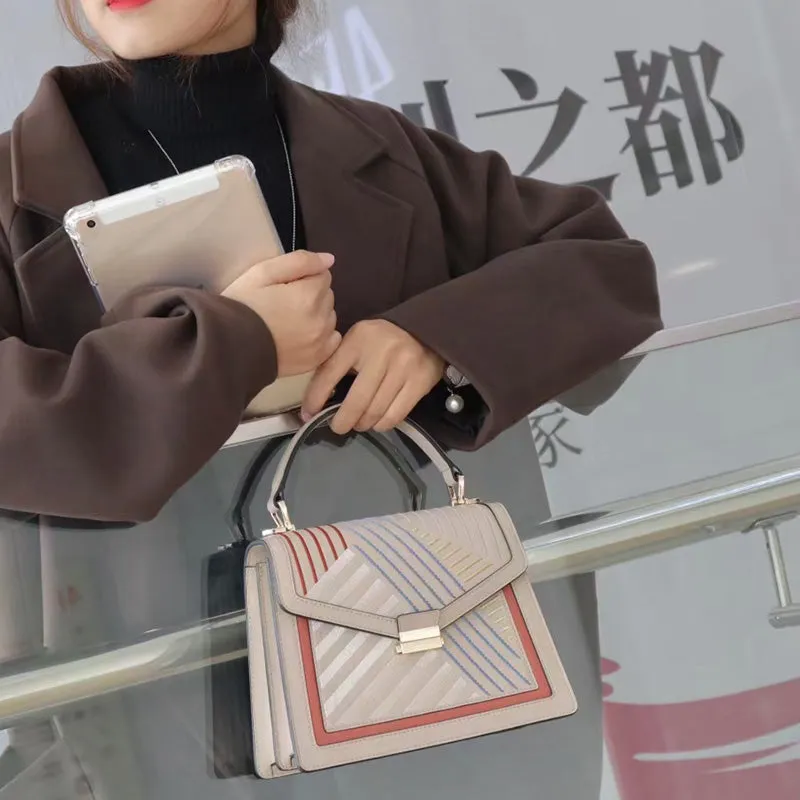 Trish Multicolor Pattern Satchel