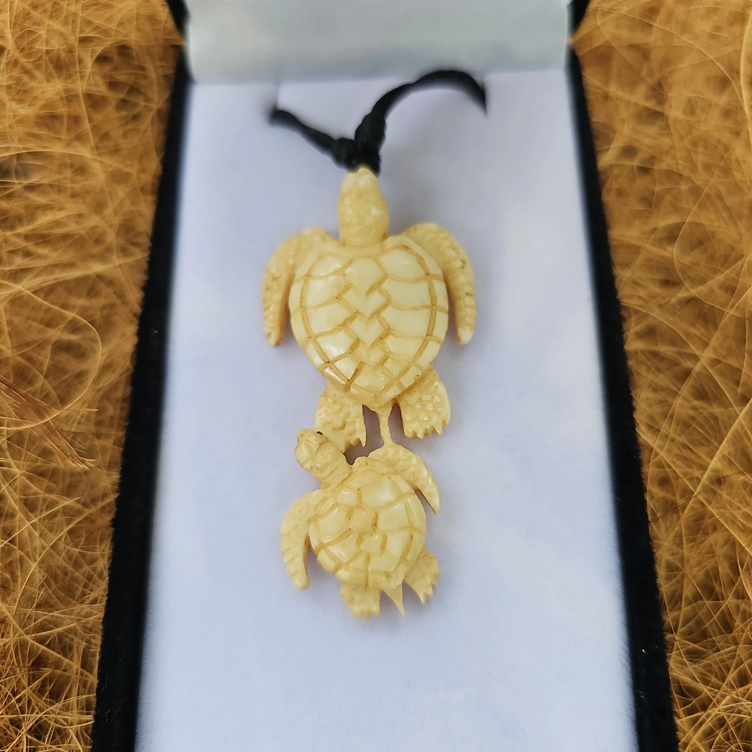 Turtle and Baby Bone Carving