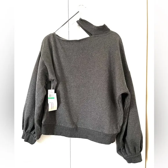 Two by Vince Camuto Cutout/Off Shoulder Sweater Bishop Sleeves sz Large