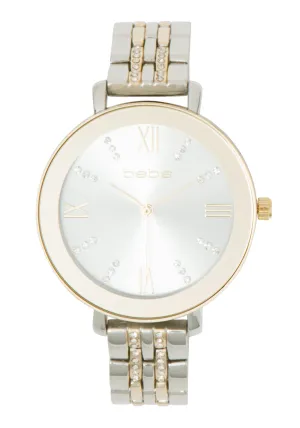 Two Tone Crystal Pave Watch