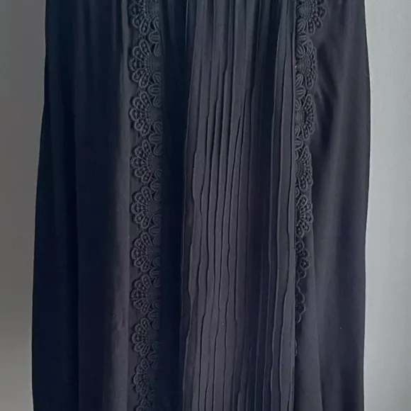 Uma and leopold black Jasmine Midi Dress Elasticated bust &amp; waste Boho Bohemian