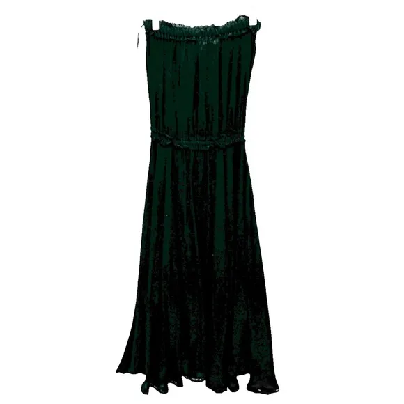 Uma and leopold black Jasmine Midi Dress Elasticated bust &amp; waste Boho Bohemian