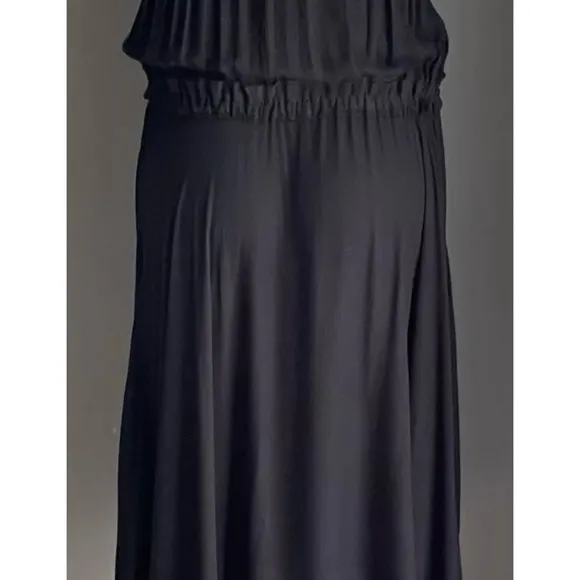 Uma and leopold black Jasmine Midi Dress Elasticated bust &amp; waste Boho Bohemian