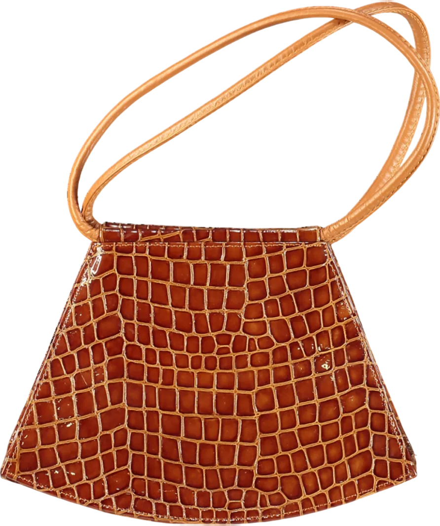 Vacare Brown Croc Effect Handbag