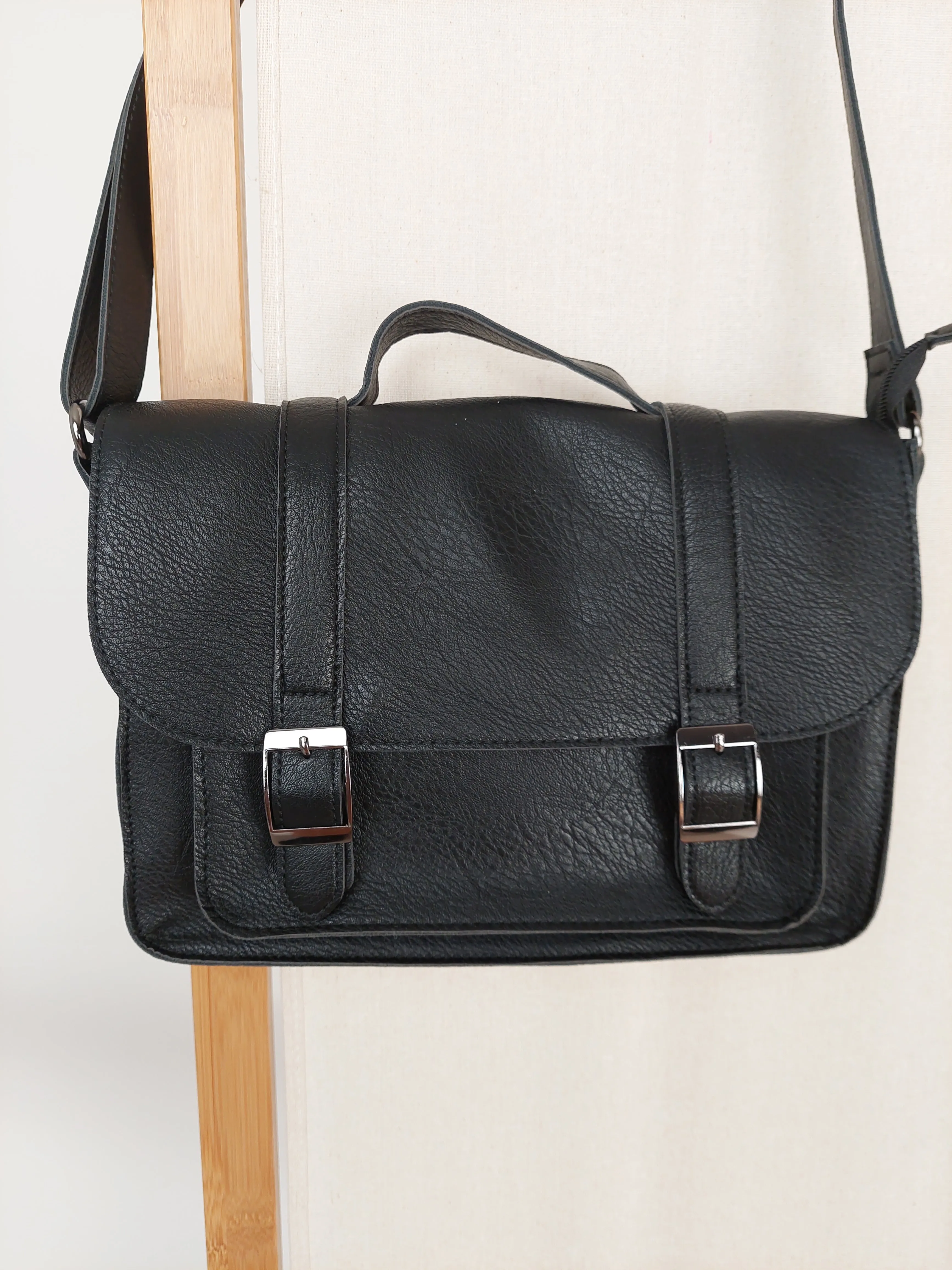 Vegan Leather Primary School Bag - West Coast Black