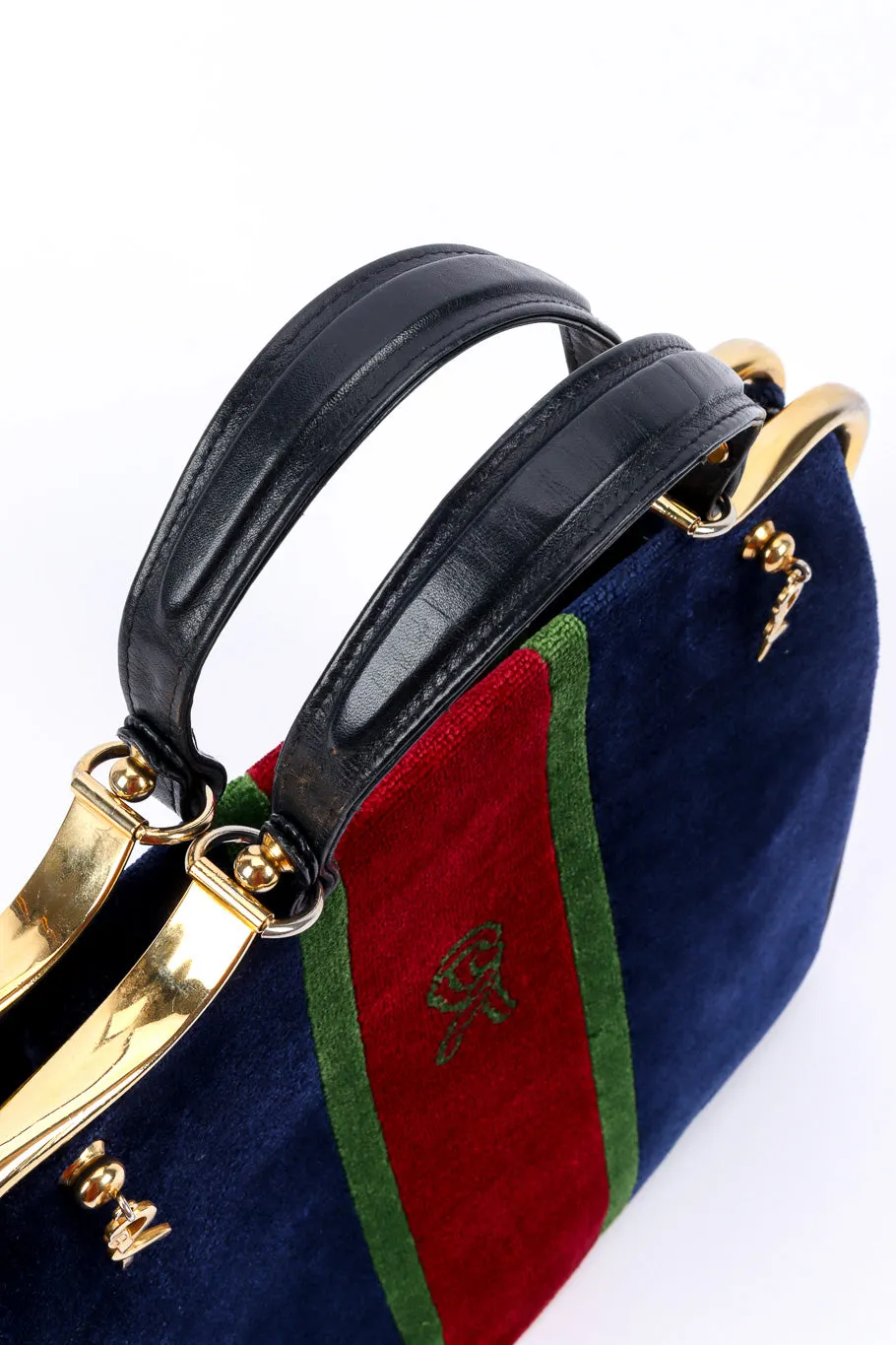 Velvet Caravel Stripe Frame Bag