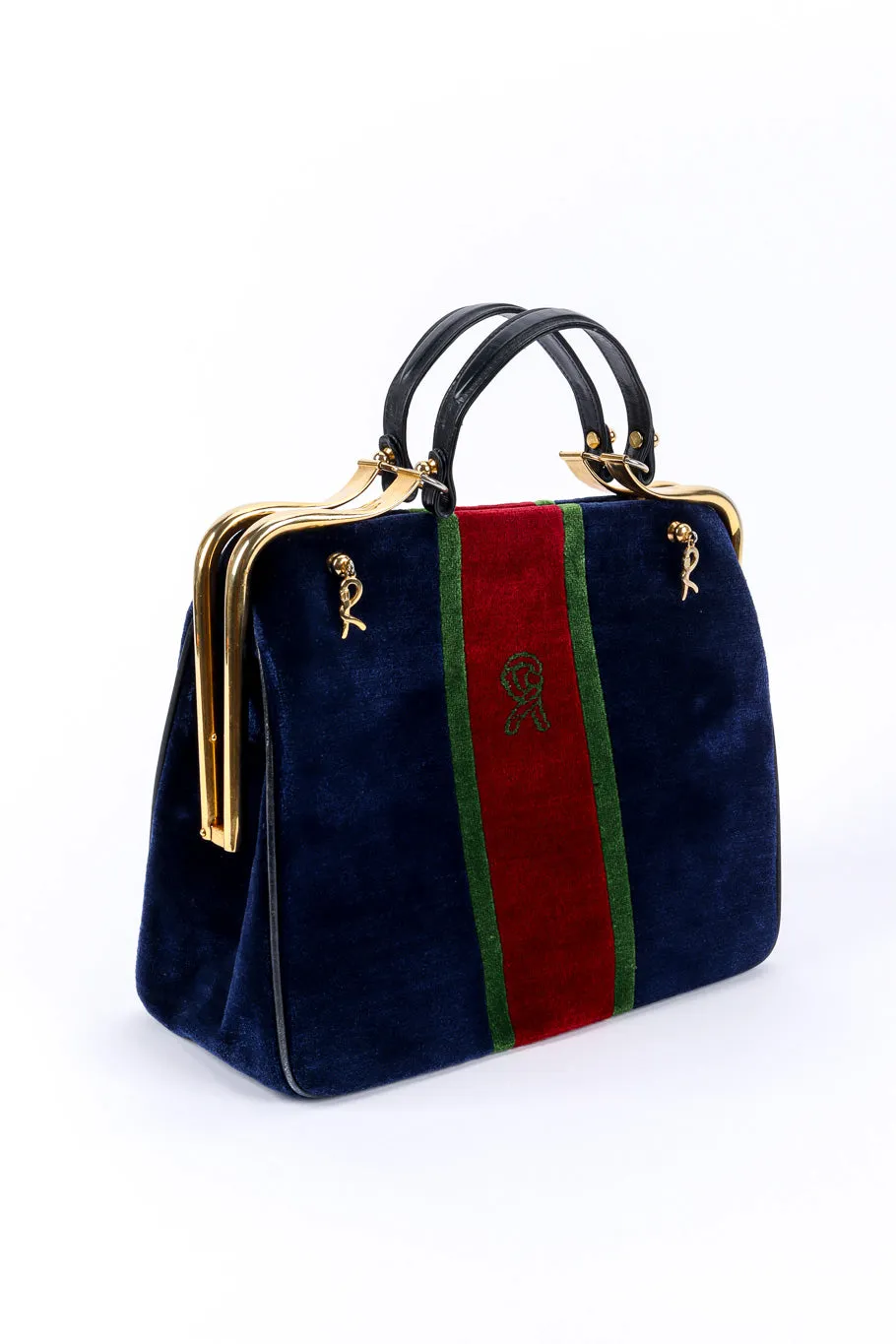 Velvet Caravel Stripe Frame Bag