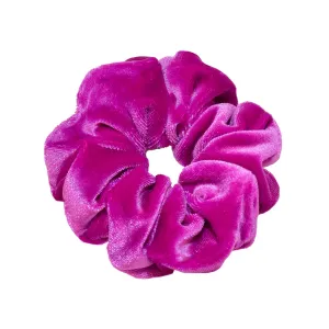 Velvet Medium Fuchsia Scrunchie