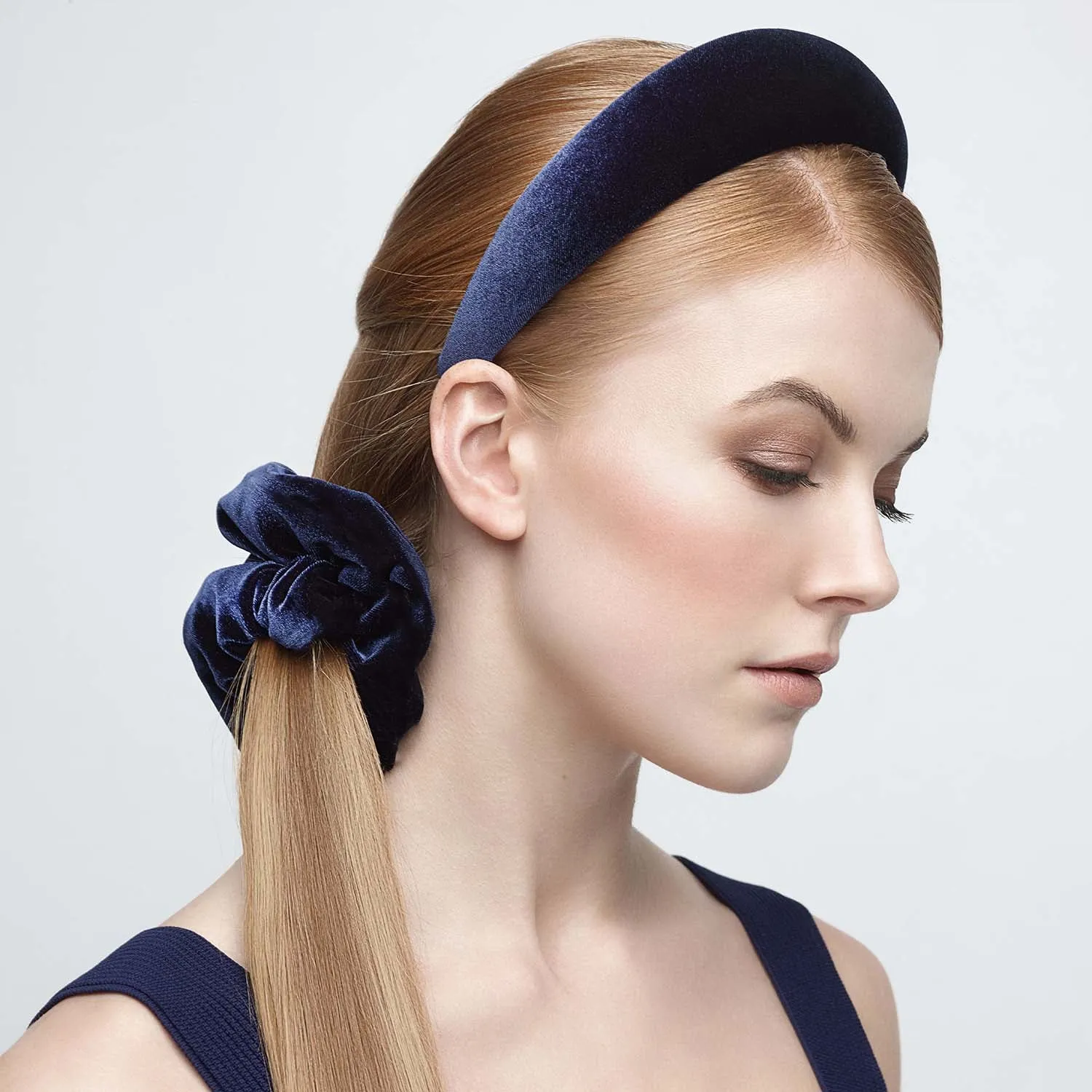 Velvet Medium Fuchsia Scrunchie