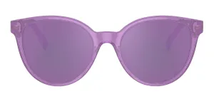 Versace KIDS VK 4427U 53734V Round Plastic Purple Sunglasses with Purple Mirror Lens