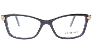 Versace VE 3156 GB1 Square Plastic Black Eyeglasses with Demo Lens