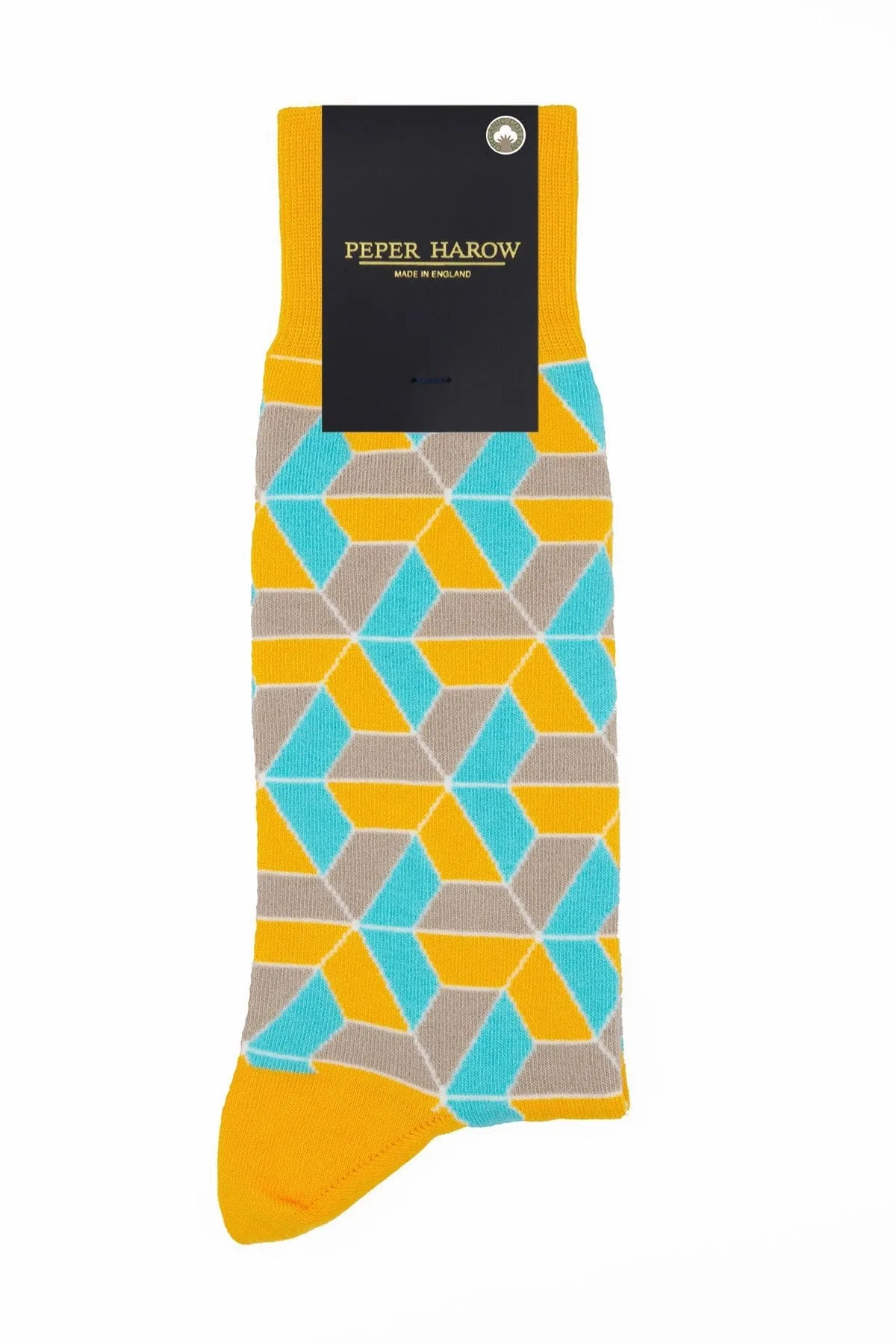 Vertex Men's Organic Cotton Socks | Yellow