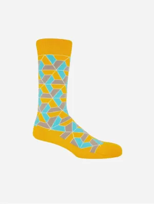 Vertex Men's Organic Cotton Socks | Yellow