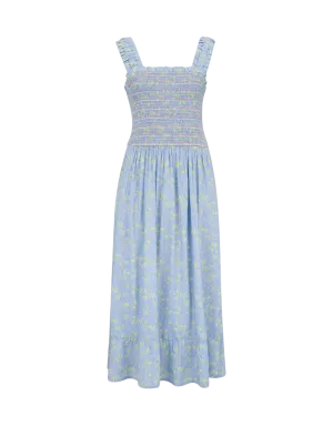 Vestido Sugarhill Ember Shirred Blue Lemon Star Meadow