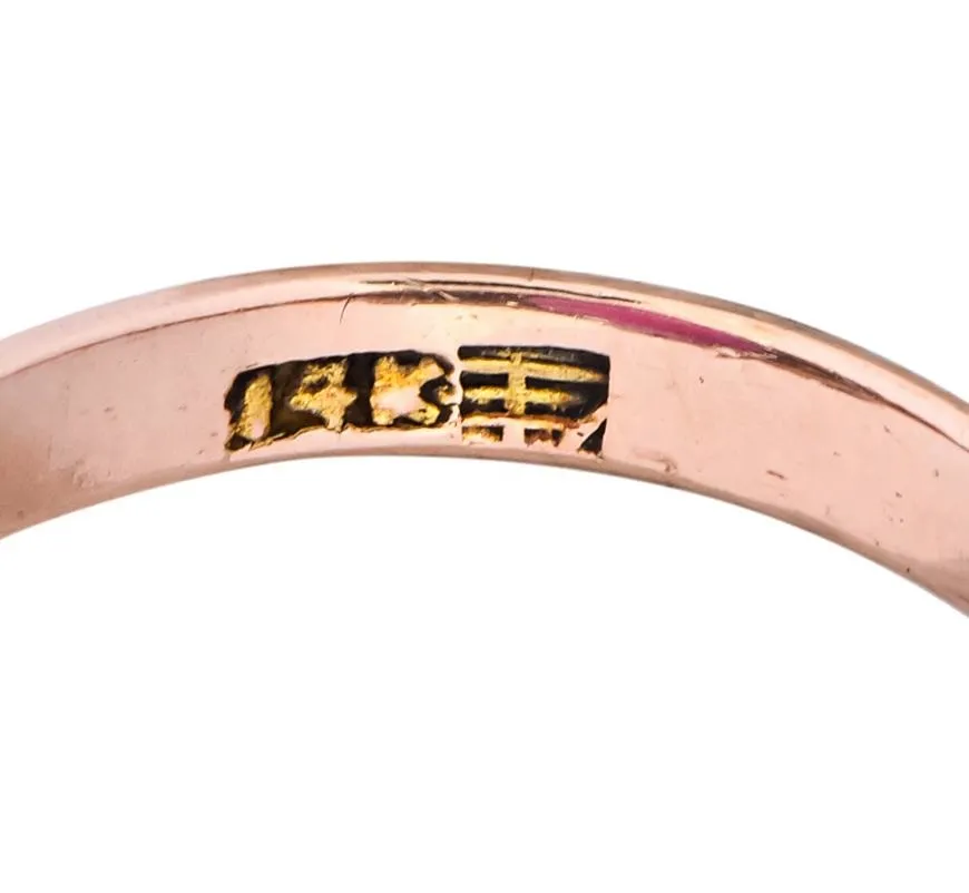 Victorian Natural Ruby 14 Karat Gold Scrolled Dinner Ring GIA