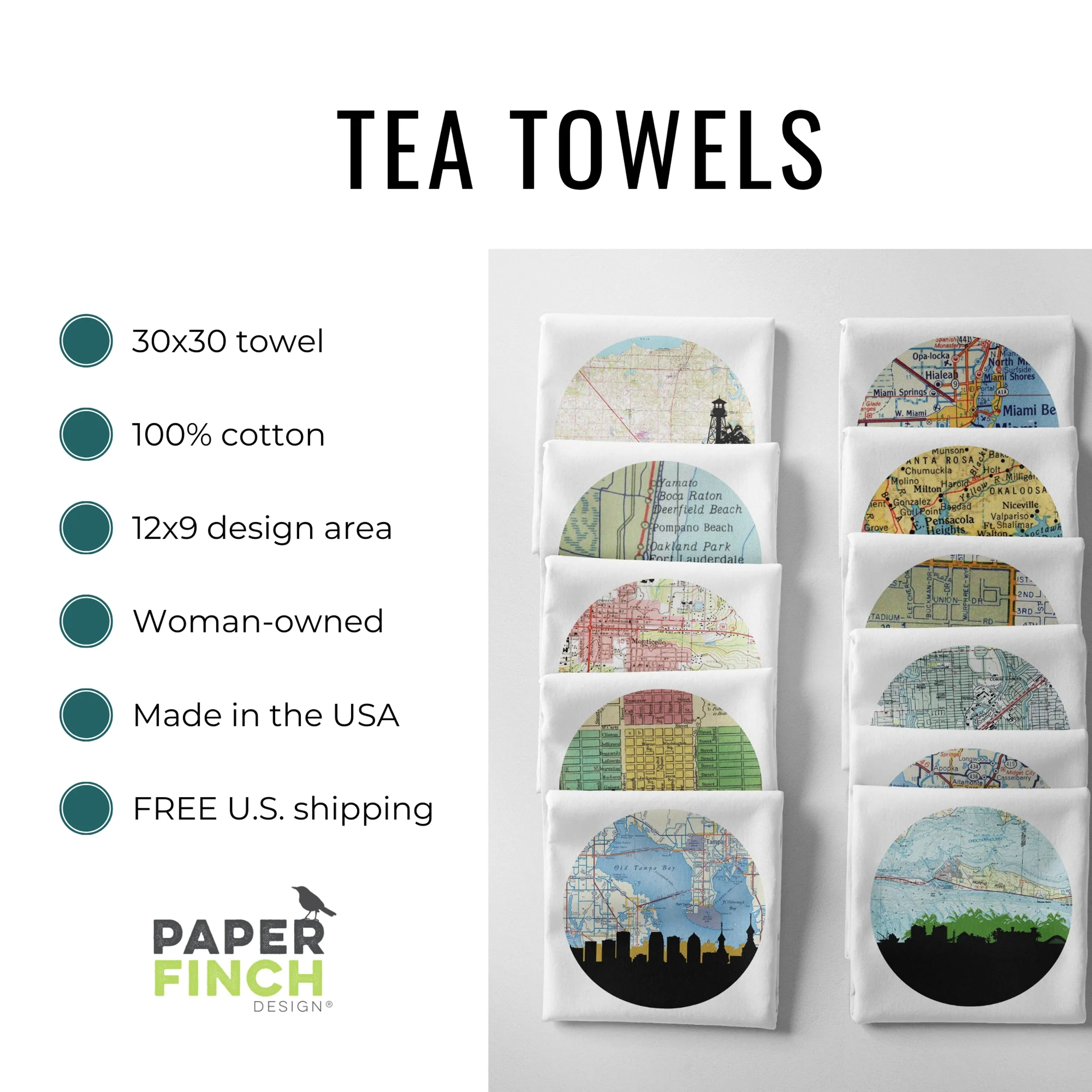 Vintage Beach Van Tea Towel | Good Vibrations Collection