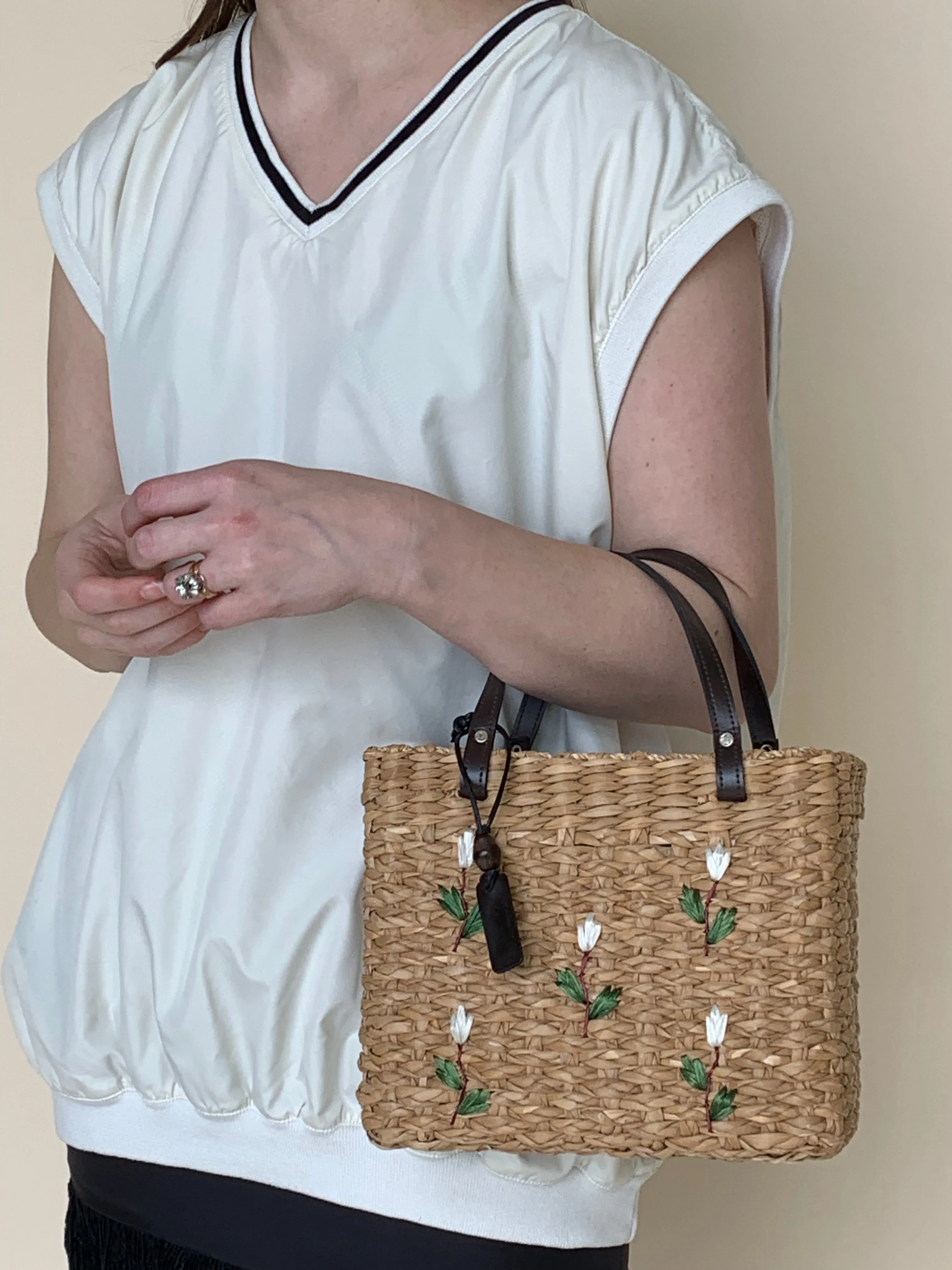 Vintage Esprit straw purse