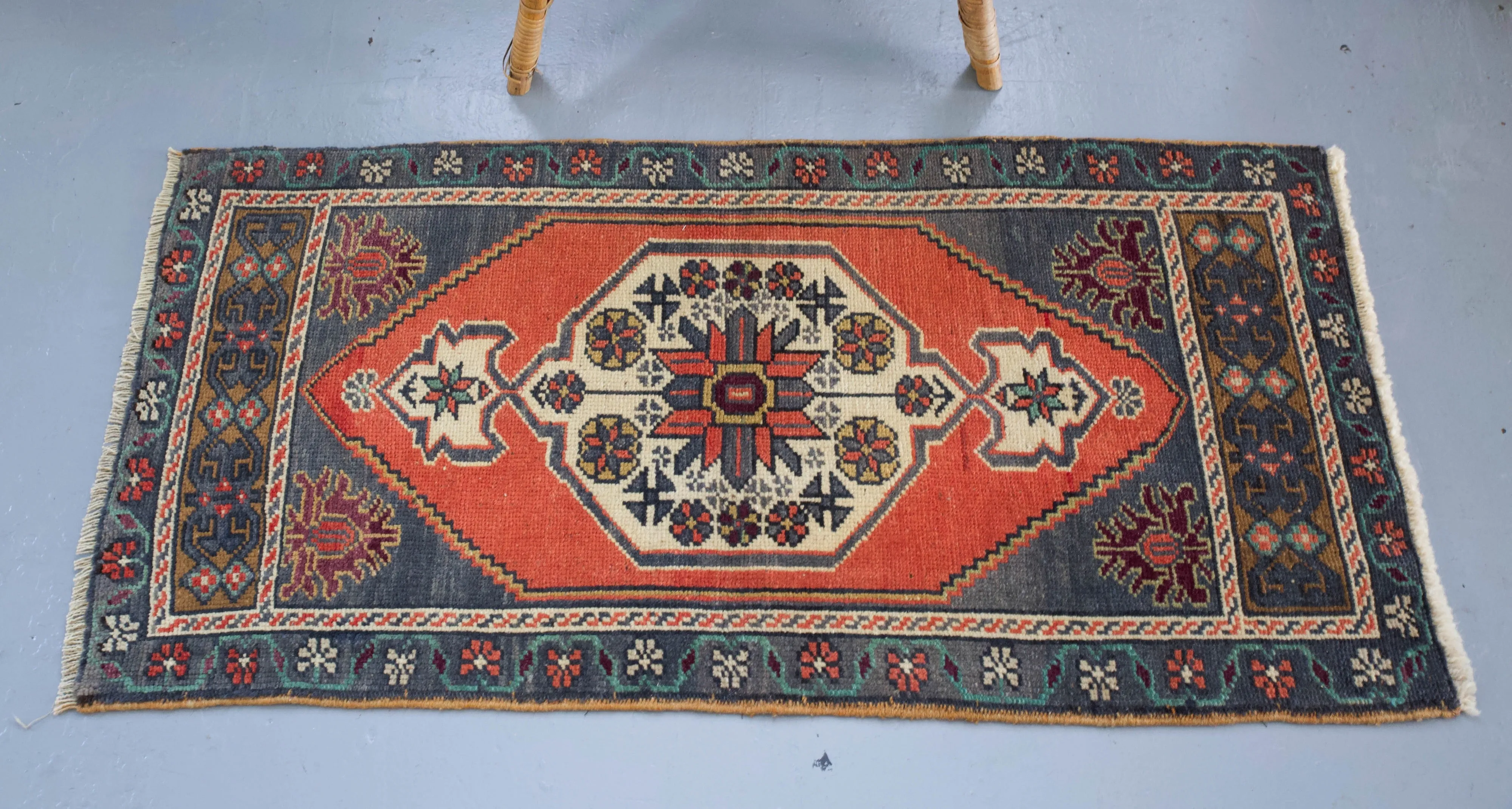 Vintage Mini Turkish Rug