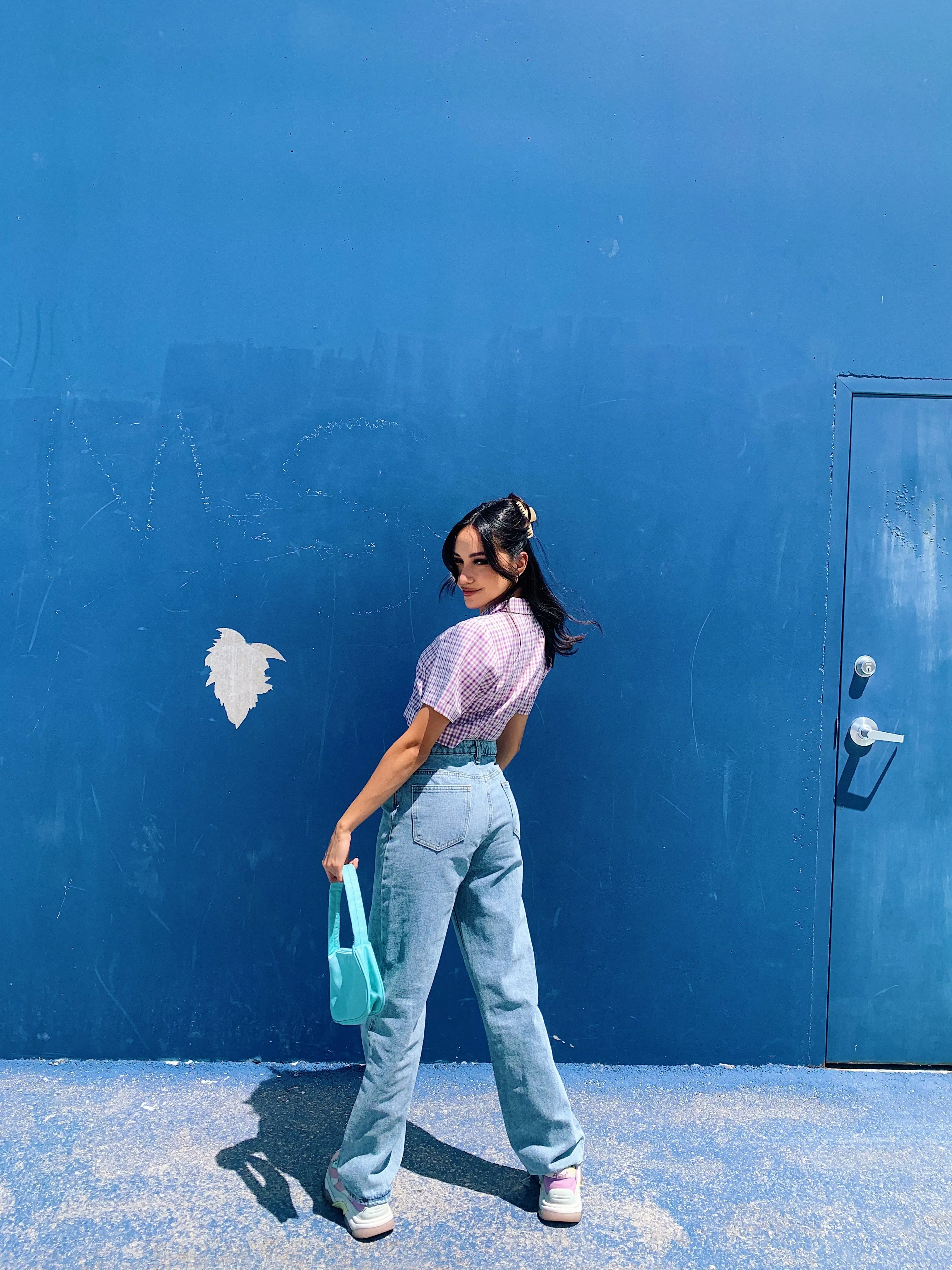 Vintage Summer Checked Top// Orchid
