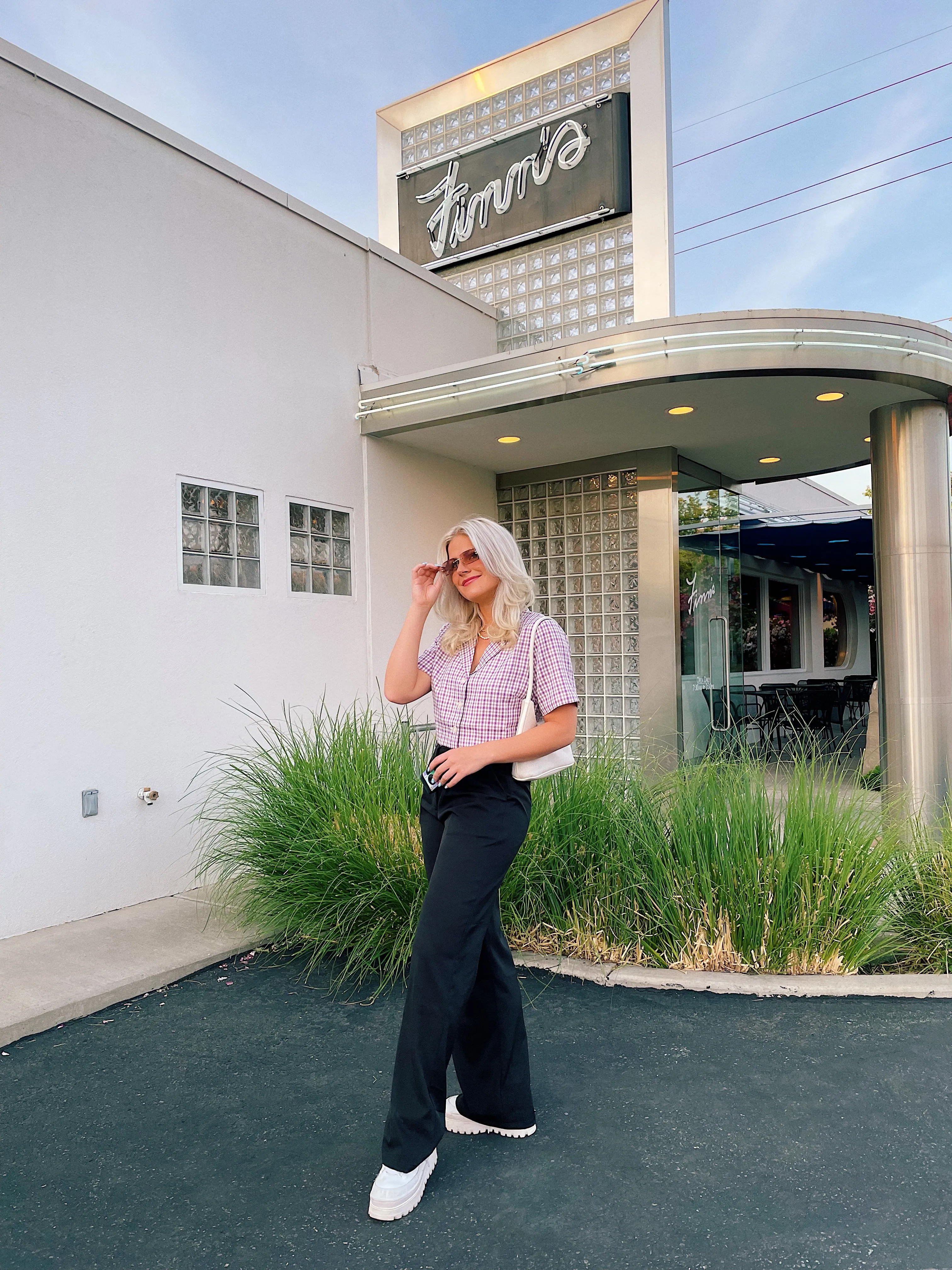 Vintage Summer Checked Top// Orchid