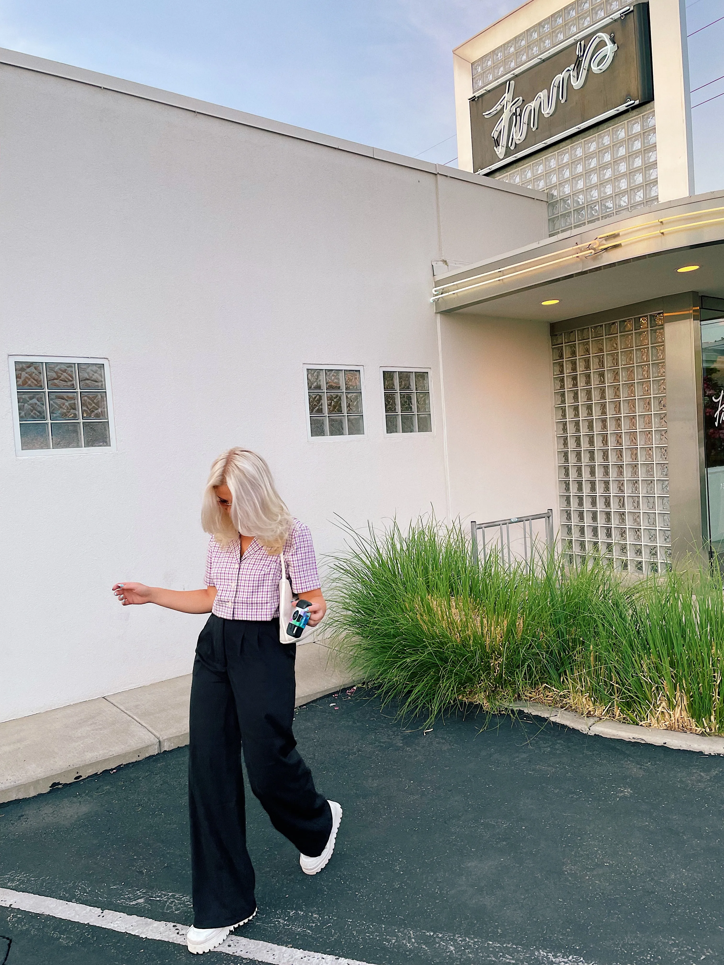 Vintage Summer Checked Top// Orchid