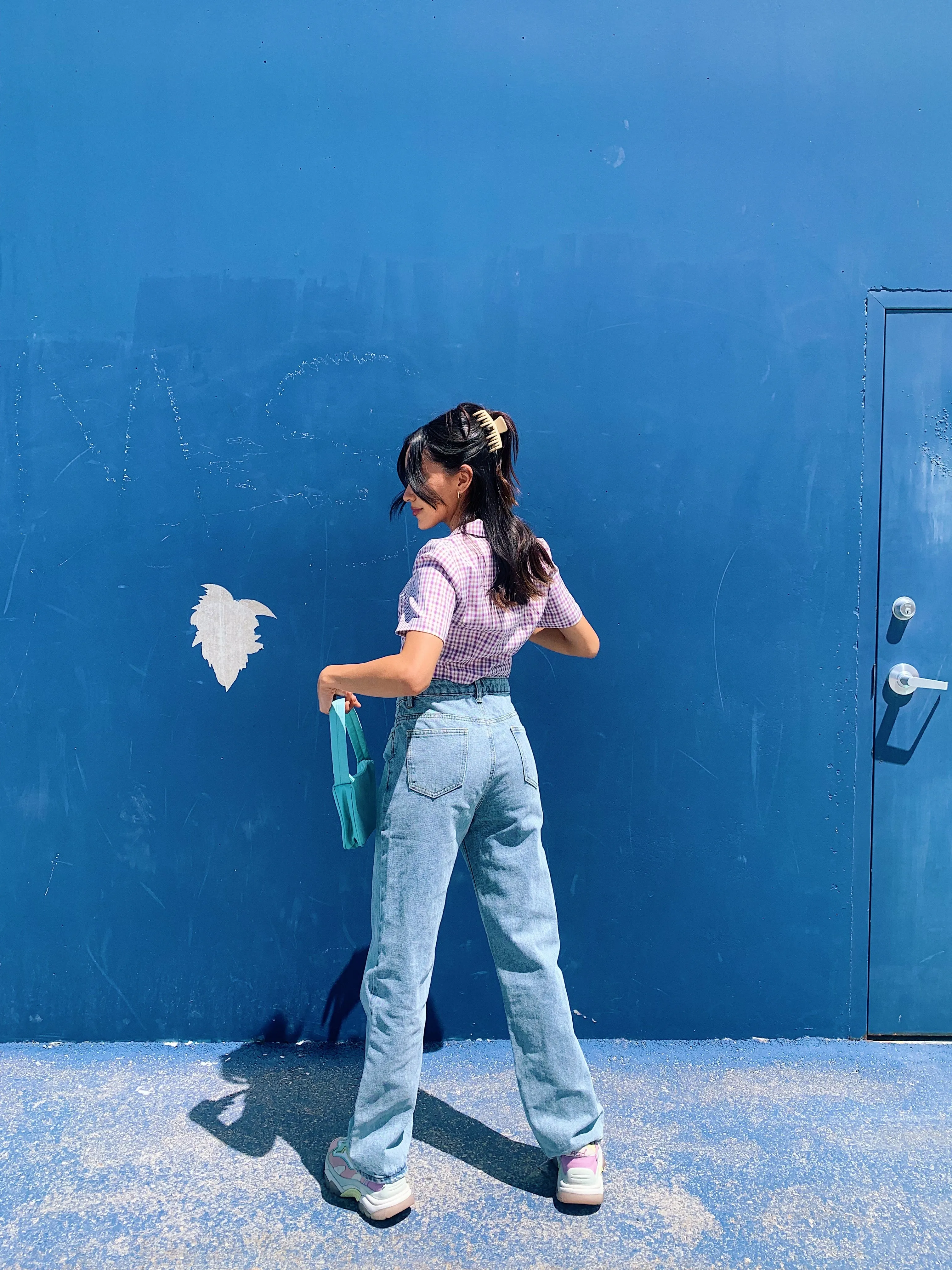 Vintage Summer Checked Top// Orchid