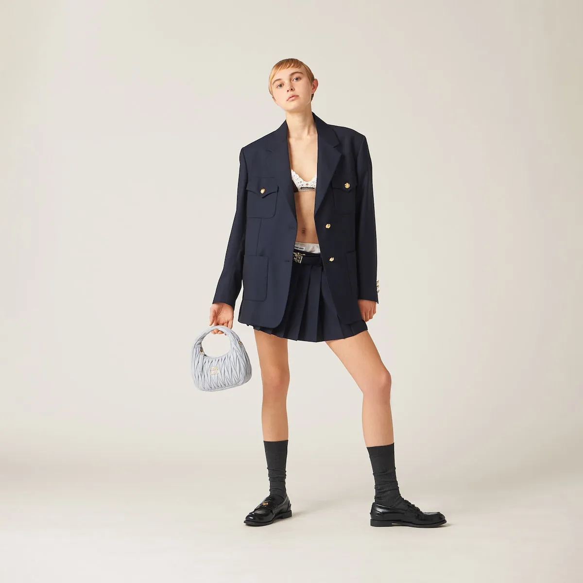 Wander Matelassé Nappa Leather Hobo Bag