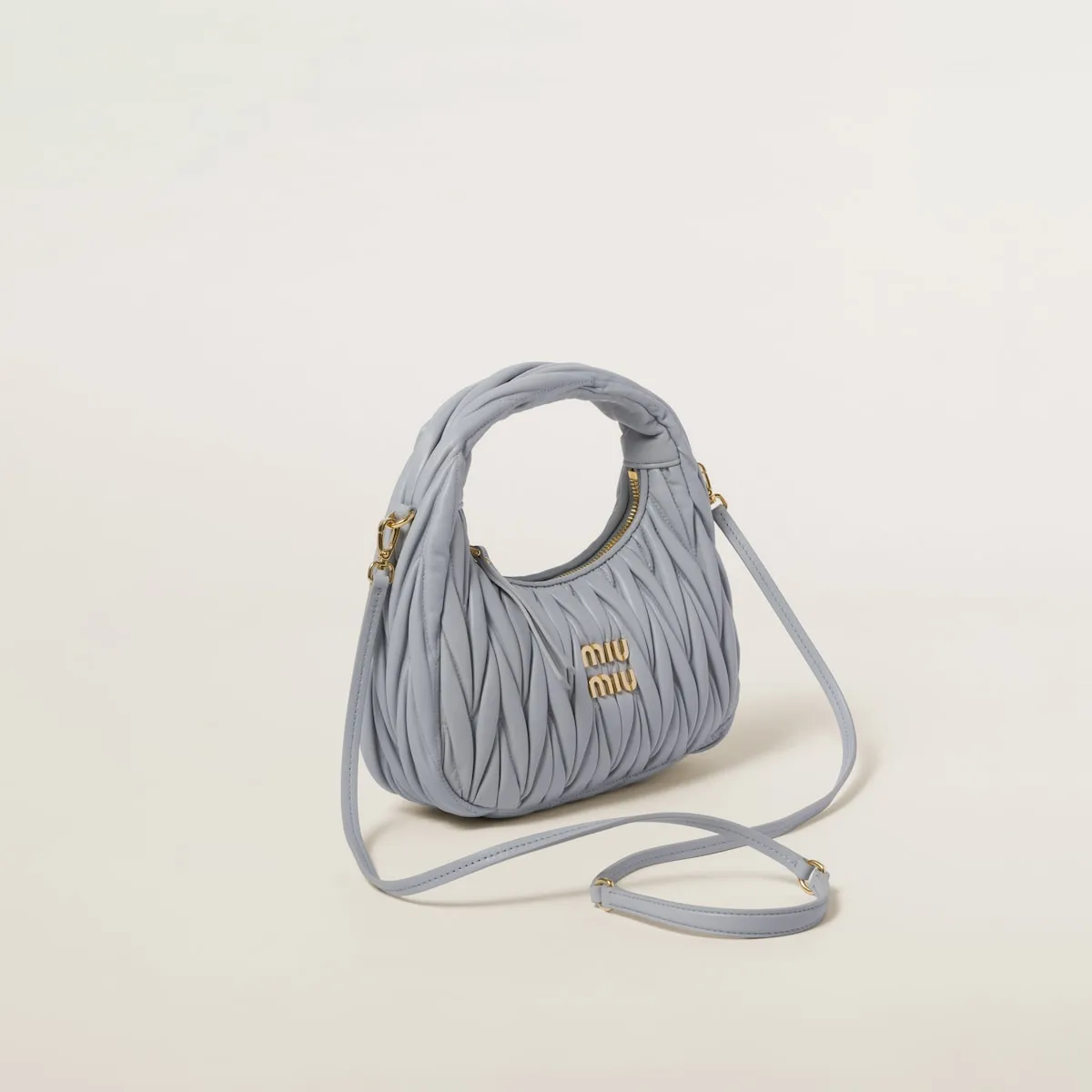 Wander Matelassé Nappa Leather Hobo Bag