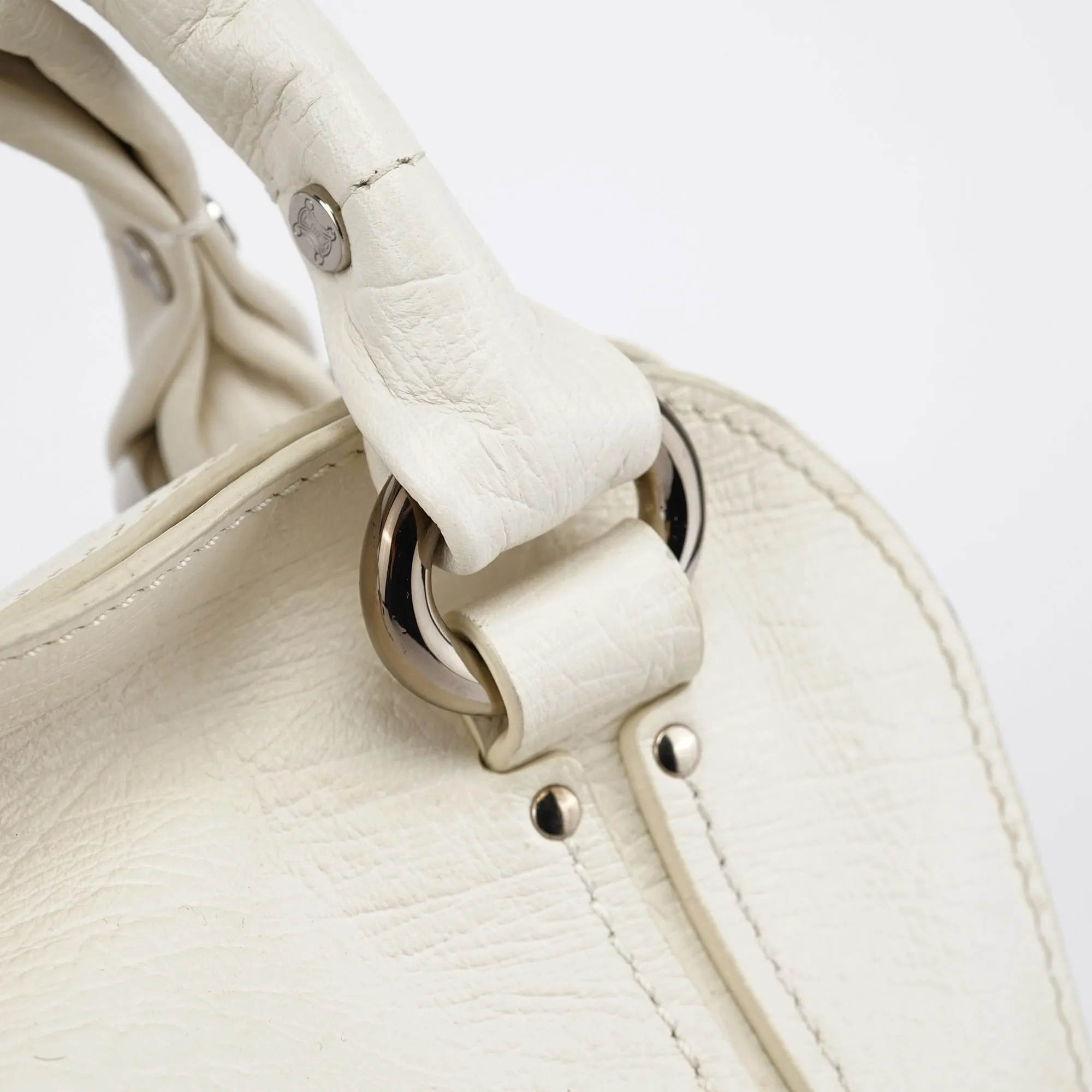 White Leather Bittersweet Hobo Bag
