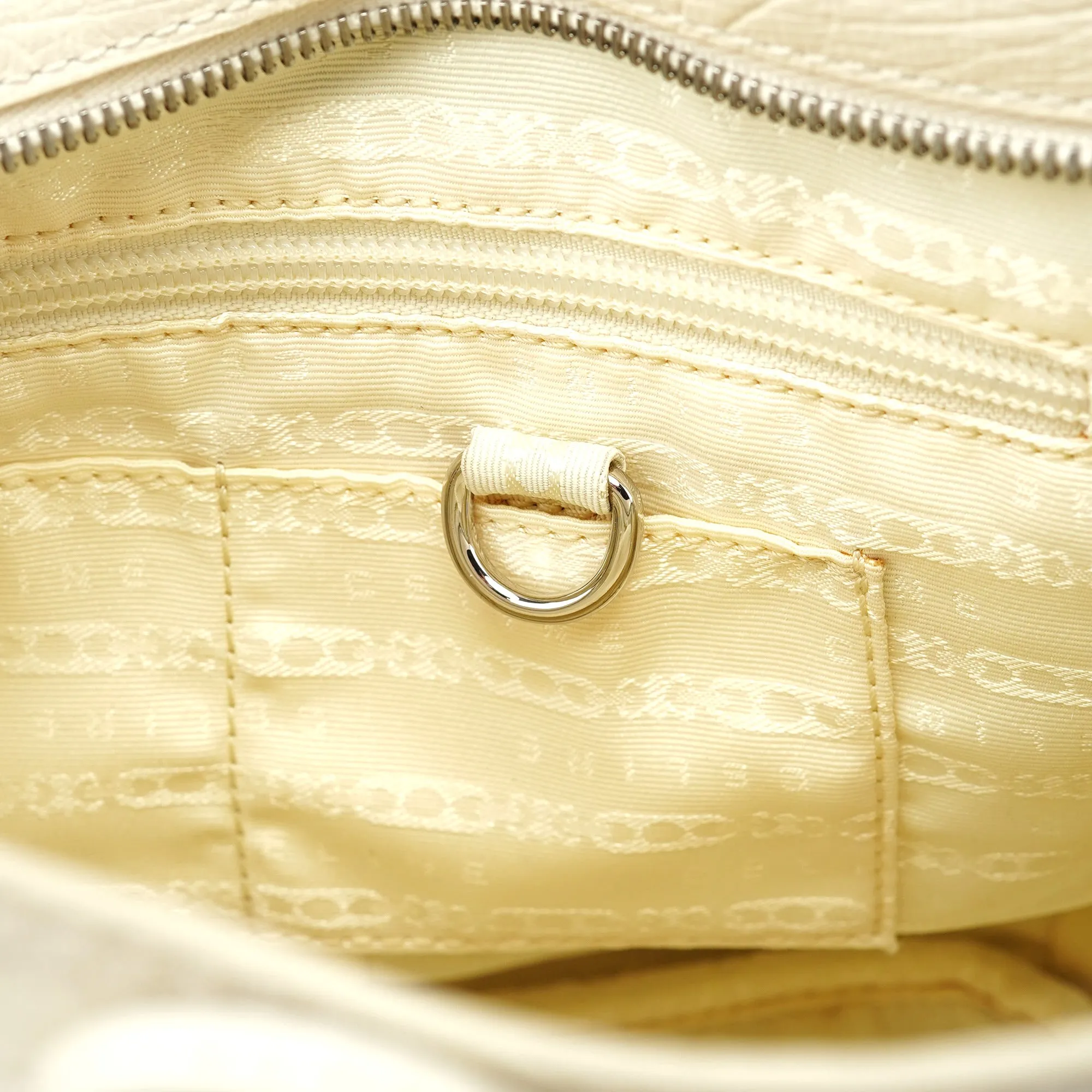 White Leather Bittersweet Hobo Bag
