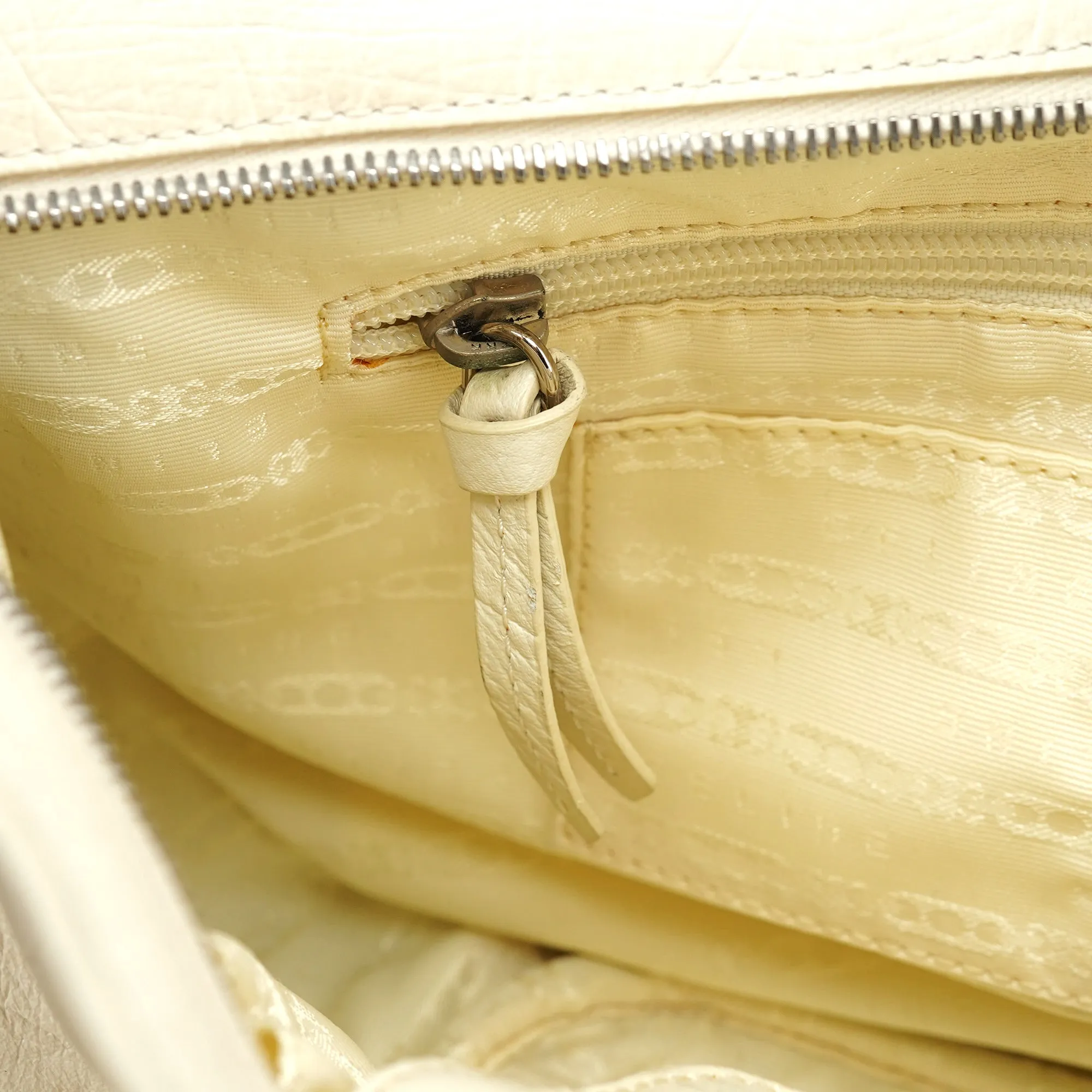 White Leather Bittersweet Hobo Bag
