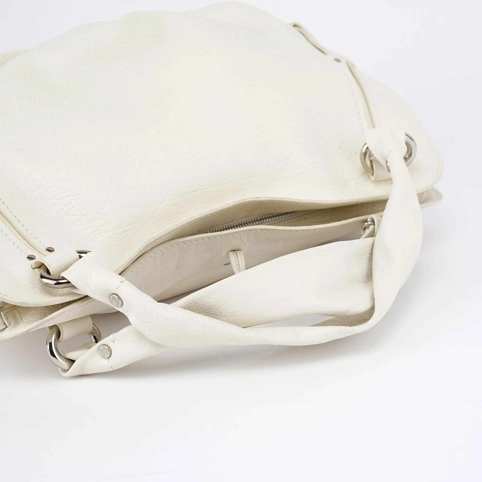 White Leather Bittersweet Hobo Bag