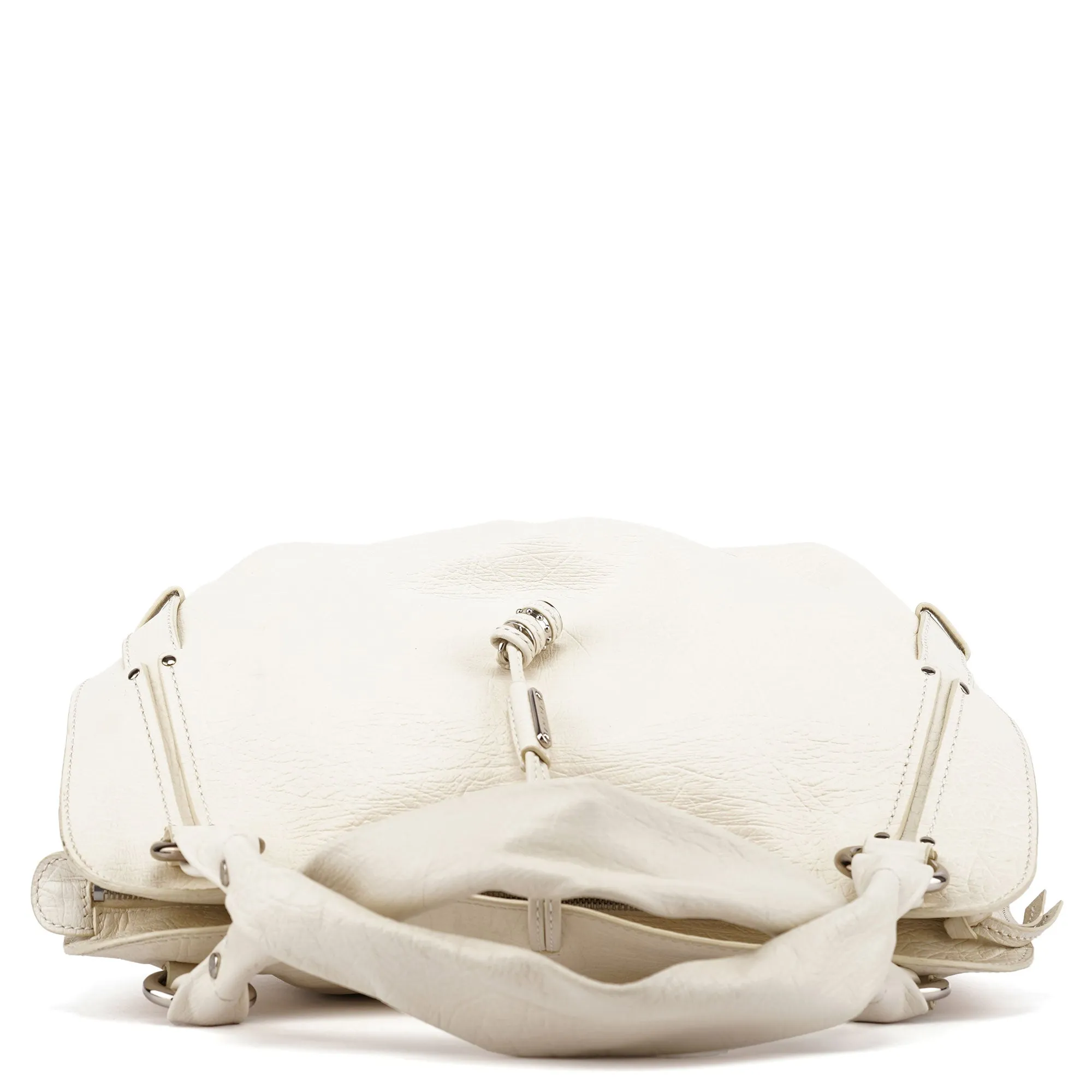 White Leather Bittersweet Hobo Bag