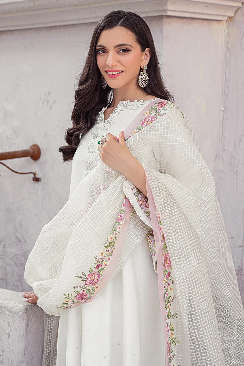 WHITE SAND MLE22-06 | Mushq Eid Pret Drop 2 | 3Pc Cotton Net Suit