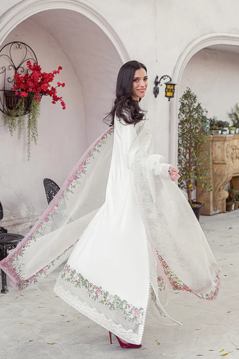 WHITE SAND MLE22-06 | Mushq Eid Pret Drop 2 | 3Pc Cotton Net Suit