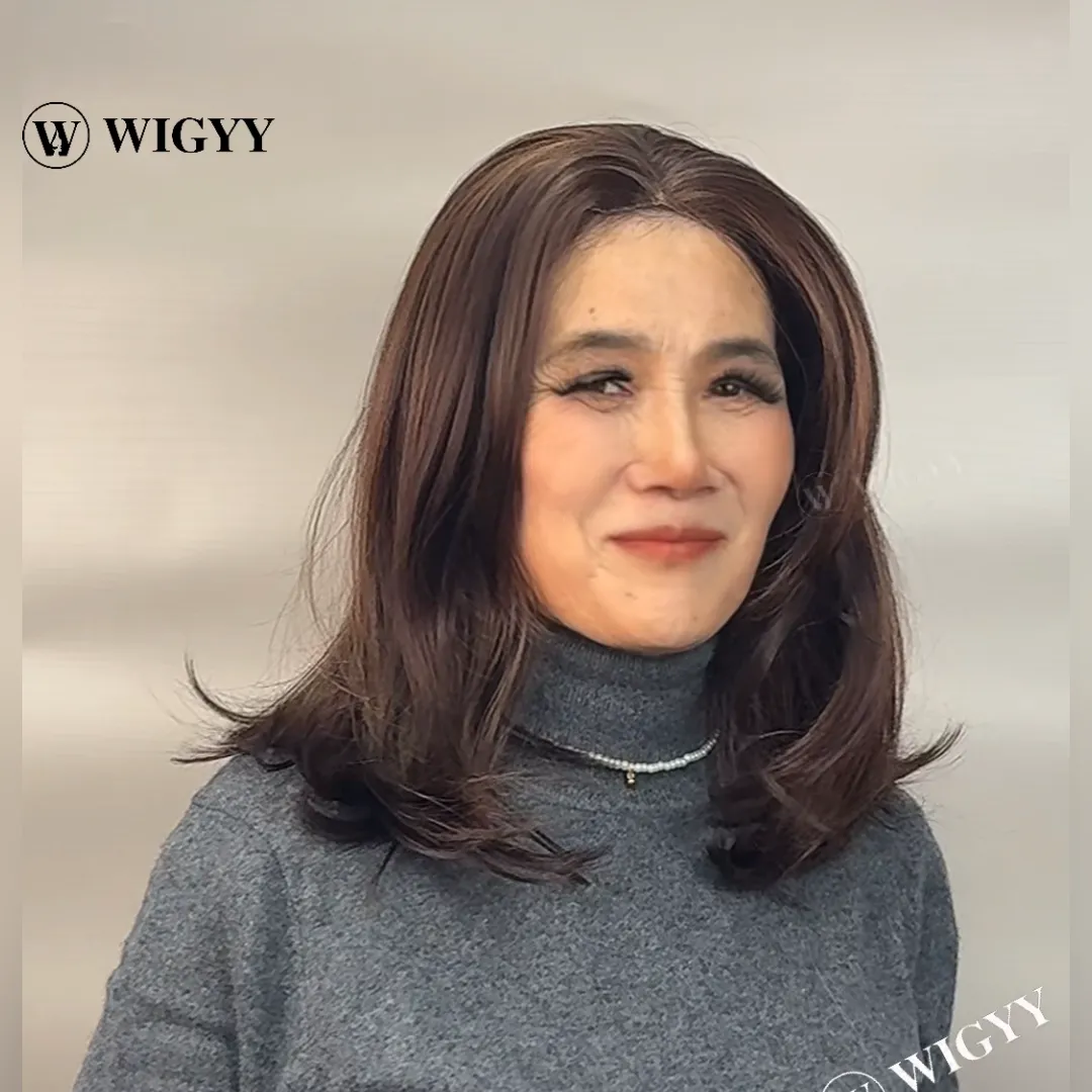 Wigyy Straight Highlighted Daily Use Elegant Wig